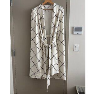 New York & Company tie waist cape coatigan L/XL